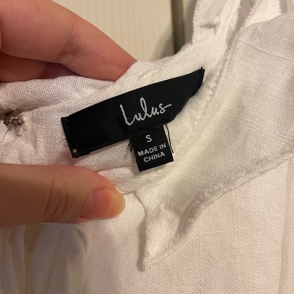 Lulu's White Ruffled Mini Dress - Picture 5 of 9